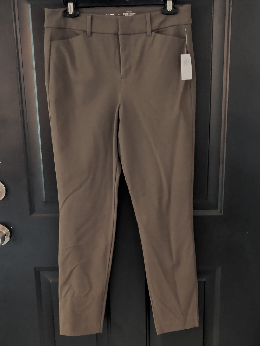 Old Navy High Rise Pixie Skinny Stretch Pants in Olive Green